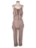 Maude Solid Brown Tan Jumpsuit Size S - photo 1