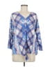 Style&Co Blue 3/4 Sleeve Blouse Size M - photo 1