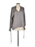 Lush 100% Polyester Gray Long Sleeve Blouse Size L - photo 1