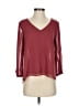 Gianni Bini 100% Polyester Burgundy 3/4 Sleeve Blouse Size S - photo 1