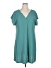 Bebe 100% Polyester Solid Teal Casual Dress Size 1X - photo 1