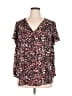 Torrid 100% Polyester Burgundy 3/4 Sleeve Blouse Size 1X Plus (1) - photo 1
