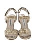 Vanessa Noel Animal Print Ivory Tan Heels Size EU 36 1/2 - photo 2