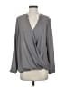 Krisa 100% Polyester Gray Long Sleeve Blouse Size S - photo 1