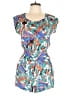 Katie K 100% Rayon Print Blue Romper Size M - photo 1