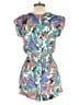 Katie K 100% Rayon Print Blue Romper Size M - photo 2