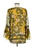 CAbi 100% Polyester Yellow 3/4 Sleeve Blouse Size M - photo 2