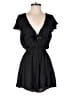 AaKaa 100% Rayon Solid Black Romper Size S - photo 1