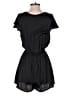 AaKaa 100% Rayon Solid Black Romper Size S - photo 2