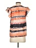 H By Halston 100% Polyester Tie-dye Orange Short Sleeve Blouse Size XS - photo 2