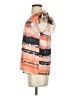 H By Halston 100% Polyester Tie-dye Orange Short Sleeve Blouse Size XS - photo 5