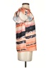 H By Halston 100% Polyester Tie-dye Orange Short Sleeve Blouse Size XS - photo 4