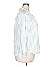 Torrid 100% Rayon Stripes Teal 3/4 Sleeve Button-Down Shirt Size 2X Plus (2) - photo 4