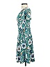 Kaileigh Print Teal Casual Dress Size XS - photo 5