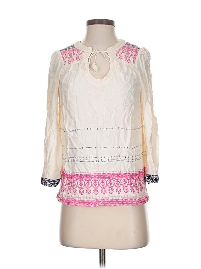 Pre-owned Edme & Esyllte 3/4 Sleeve Blouse In White