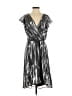 Inclán Studio 100% Polyester Metallic Silver Cocktail Dress Size 2 - photo 1