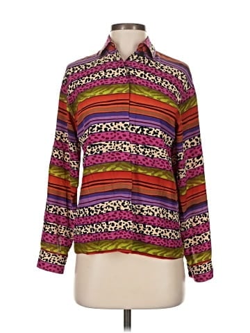 Maggy London Long Sleeve Silk Top (view 1)