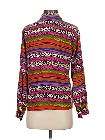 Maggy London Long Sleeve Silk Top (view 2)