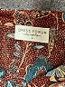 Dress Forum 100% Polyester Paisley Brown Long Sleeve Blouse Size L - photo 6
