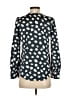 J.Crew 100% Polyester Polka Dots Black Long Sleeve Blouse Size XXS - photo 2