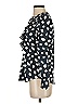 J.Crew 100% Polyester Polka Dots Black Long Sleeve Blouse Size XXS - photo 5