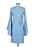 Aqua Solid Blue Casual Dress Size S - photo 2
