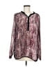 DKNY Jeans 100% Polyester Pink Long Sleeve Blouse Size M - photo 1