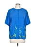 Koret 100% Polyester Blue Short Sleeve Blouse Size L - photo 1