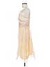 Laundry by Shelli Segal 100% Polyester Ivory Orange Cocktail Dress Size 8 - photo 5
