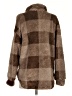Unbranded 100% Polyester Plaid Brown Coat Size S - photo 2