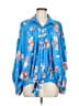 Tolani Blue Long Sleeve Blouse Size M - photo 1