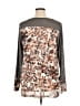 Logo Layers Gray Long Sleeve Blouse Size 1X - photo 2