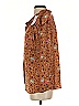 Plush 100% Polyester Brown Long Sleeve Blouse Size XS - photo 5