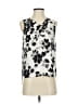 1.State 100% Polyester Ivory Silver Sleeveless Blouse Size XS - photo 1