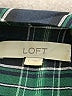Ann Taylor LOFT 100% Polyester Argyle Green Long Sleeve Blouse Size L - photo 7