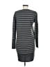 Siena Studio 100% Acrylic Stripes Gray Casual Dress Size M - photo 2
