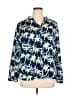 Apt. 9 100% Polyester Print Blue 3/4 Sleeve Blouse Size XL - photo 1