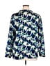 Apt. 9 100% Polyester Print Blue 3/4 Sleeve Blouse Size XL - photo 2