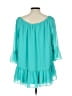 DR2 100% Polyester Teal 3/4 Sleeve Blouse Size L - photo 2
