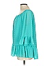 DR2 100% Polyester Teal 3/4 Sleeve Blouse Size L - photo 5