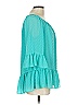 DR2 100% Polyester Teal 3/4 Sleeve Blouse Size L - photo 4