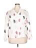 Unbranded Print Ivory Long Sleeve Blouse Size XXL - photo 1