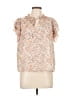 1.State 100% Polyester Ivory Short Sleeve Blouse Size L - photo 1