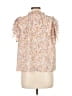 1.State 100% Polyester Ivory Short Sleeve Blouse Size L - photo 2