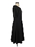 Lands' End Solid Black Casual Dress Size S - photo 4