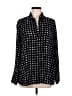 Pleione 100% Polyester Polka Dots Black Long Sleeve Blouse Size M - photo 1
