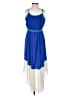 Willow & Clay 100% Polyester Color Block Blue Casual Dress Size XS - photo 2