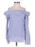 Guest Editor Blue Long Sleeve Blouse Size XS - photo 1