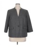 Black Label by Evan Picone 100% Polyester Tweed Gray Blazer Size 16 - photo 1