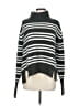 MTLA 100% Acrylic Stripes Black Turtleneck Sweater Size M - photo 1